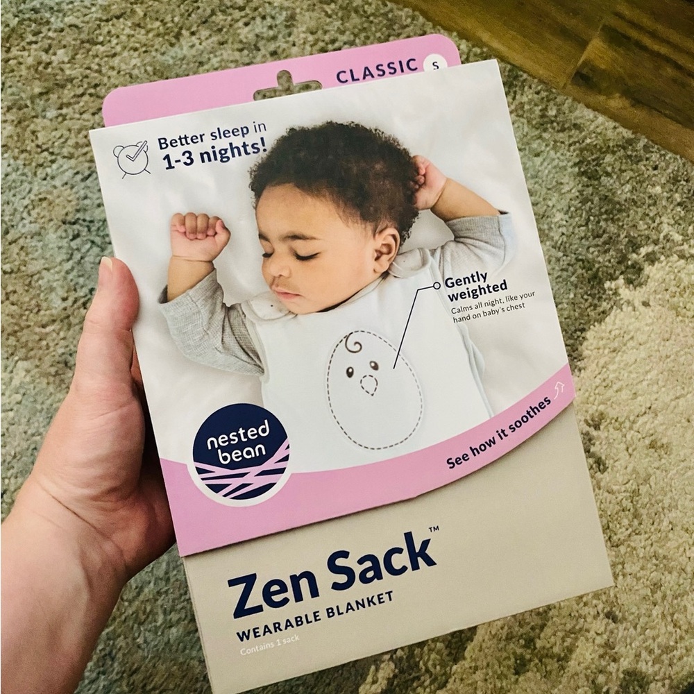 BNIB Nested Bean Zen Sack Wearable Blanket - Pink